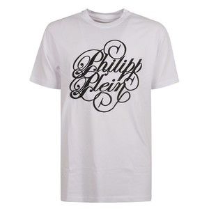 Philipp Plein Relaxed-Fit White T-Shirt With Bold Logo - NWT